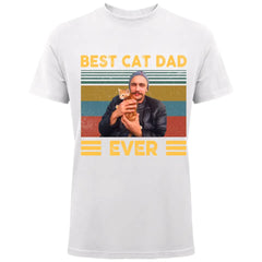 Personalized Upload Your Photo Best Cat Dad/Mom Ever Tshirt Printed