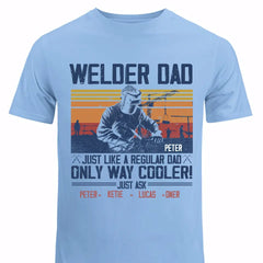 Personalized Welder Dad Tshirt Printed