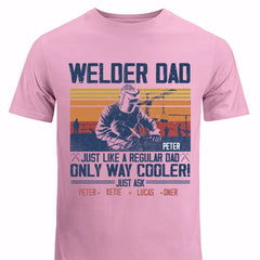 Personalized Welder Dad Tshirt Printed