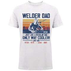 Personalized Welder Dad Tshirt Printed