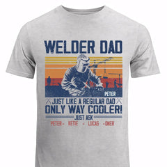 Personalized Welder Dad Tshirt Printed