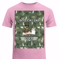 Personalzied Best Cat Dad Ever 3D TShirt Printed