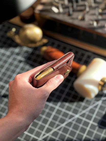 Full Grain Leather Wallet Card Holder: Handmade Minimalist Wallet