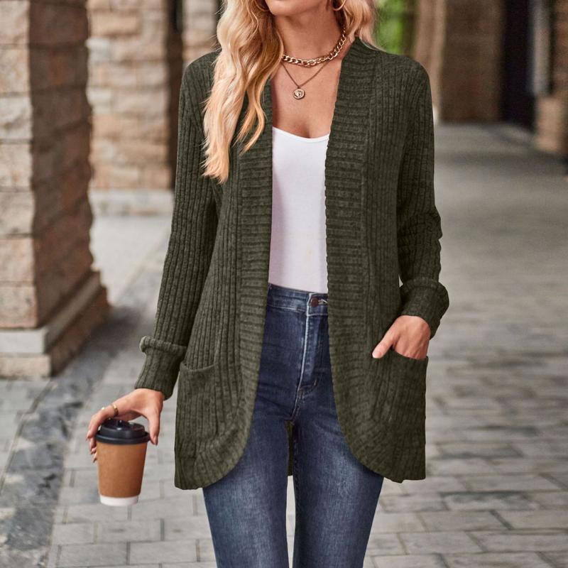 Womens Long Cardigan Lightweight Sweater