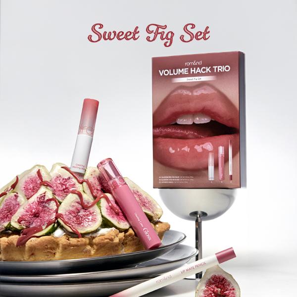 rom&nd LIP VOLUME HACK TRIO (3 Shades, Lip Mate Pencil & Melting Balm & Color Gloss)