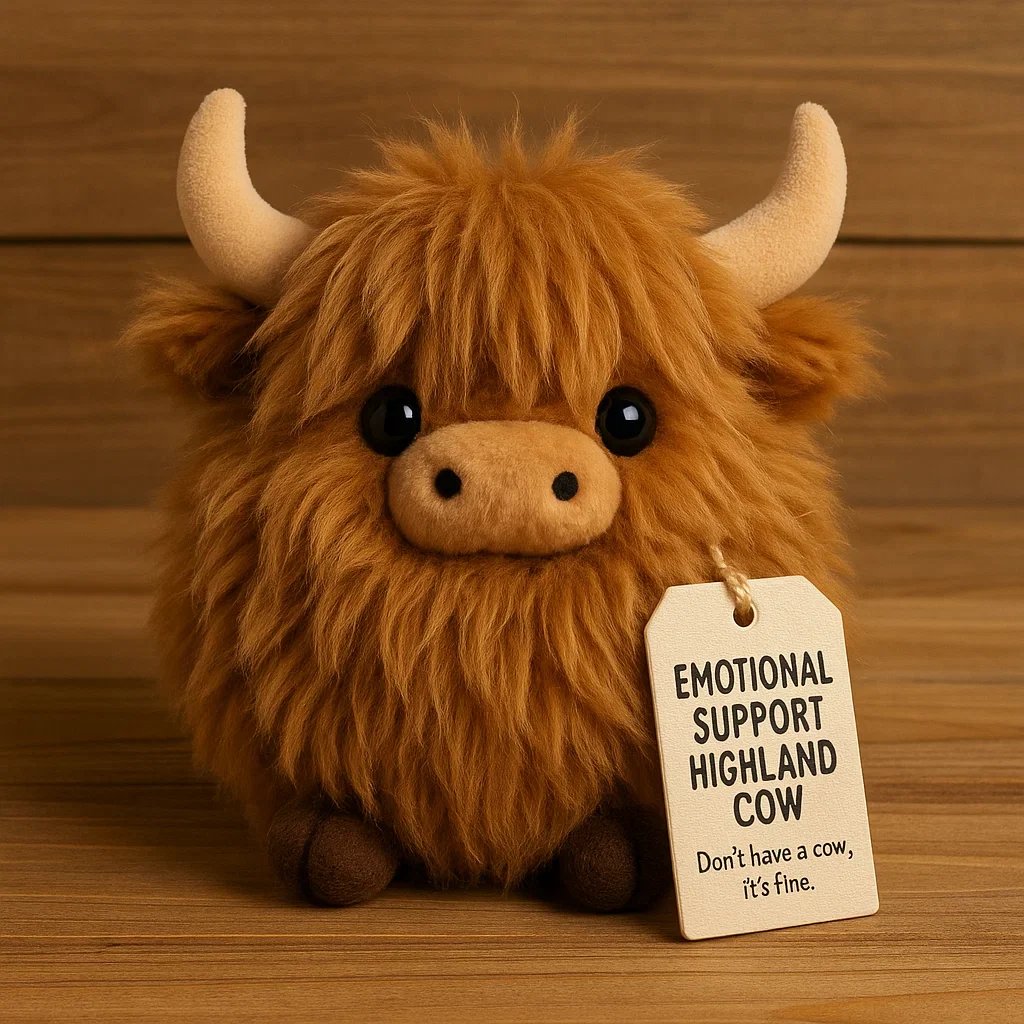 Emotional Support Highland Cow Plush