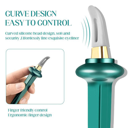 ANYHAS Eyeliner Applicator Kit, Eyeliner Guide With Eyeliner Cream Reusable Silicone Eye Liner Tool Waterproof Eyeliner Easy No-Skip Eyeliner Cosmetic Makeup