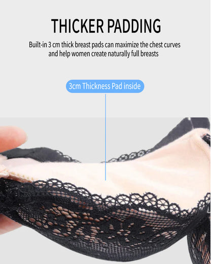 Lace Underwire Padded Push Up Bra