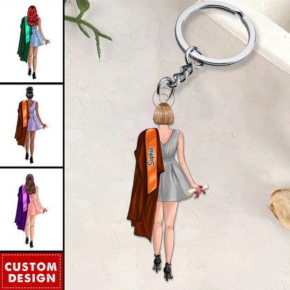 Call Me Master Bachelor Graduation Gift Personalized Acrylic Keychain