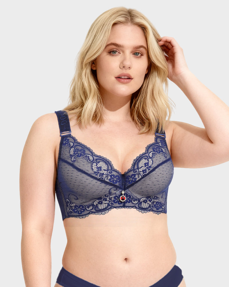 Lace Underwire Padded Push Up Bra