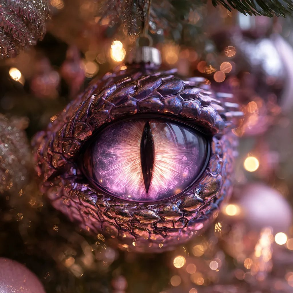🔥 ✨ Enchanted Dragon Eye Ornament – A Magical Touch for Your Holiday Tree✨