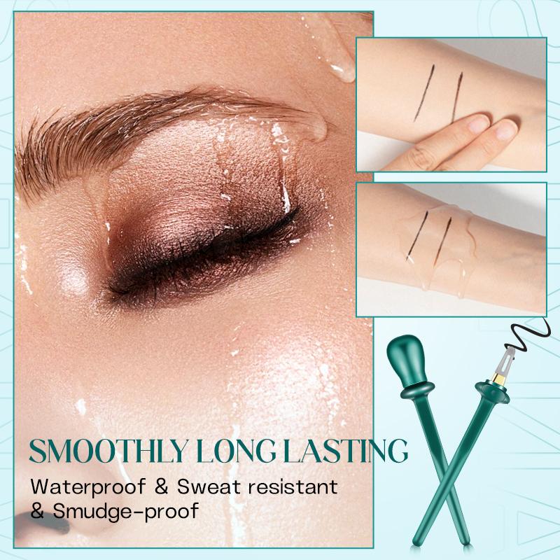 ANYHAS Eyeliner Applicator Kit, Eyeliner Guide With Eyeliner Cream Reusable Silicone Eye Liner Tool Waterproof Eyeliner Easy No-Skip Eyeliner Cosmetic Makeup