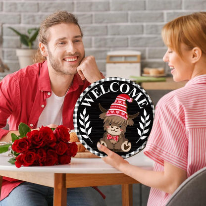 35pcs Interchangeable Welcome Sign Highland Cow Sign