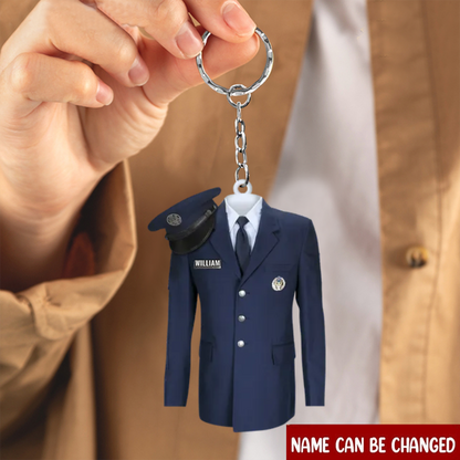 Marine Army Airforce Air Force Navy Uniform Personalized Acrylic Keychain