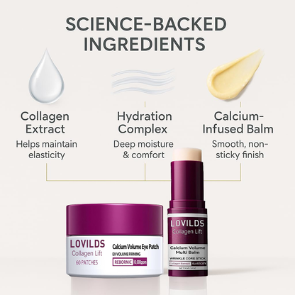 💗 LOVILDS Collagen Lift Eye Balm Stick + Eye Patch Set