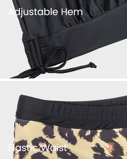 Flattering Three-Piece Tankini Swimsuit