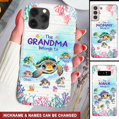 This Grandma belongs to Cute Ocean Turtles Personalized Phone case