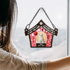 Custom Photo Our House Is Not The Same Without You - Personalized Window Hanging Suncatcher Ornament