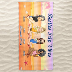 Vacation Trip Family - Gift For Family, Friends, Siblings - Personalized Beach Towel