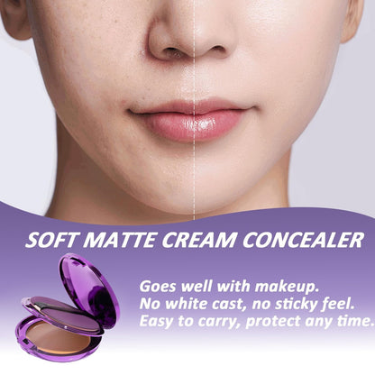 Final 3 Hours: 60%OFF-Soft Matte Cream Concealer with Brush FREE !🎁