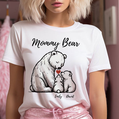 Grandma/ Mama Bear With Little Bear Kids Personalized T-shirt