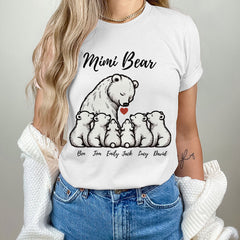 Grandma/ Mama Bear With Little Bear Kids Personalized T-shirt