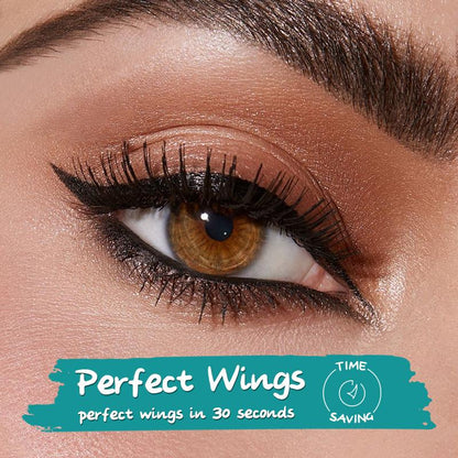 ANYHAS Eyeliner Applicator Kit, Eyeliner Guide With Eyeliner Cream Reusable Silicone Eye Liner Tool Waterproof Eyeliner Easy No-Skip Eyeliner Cosmetic Makeup