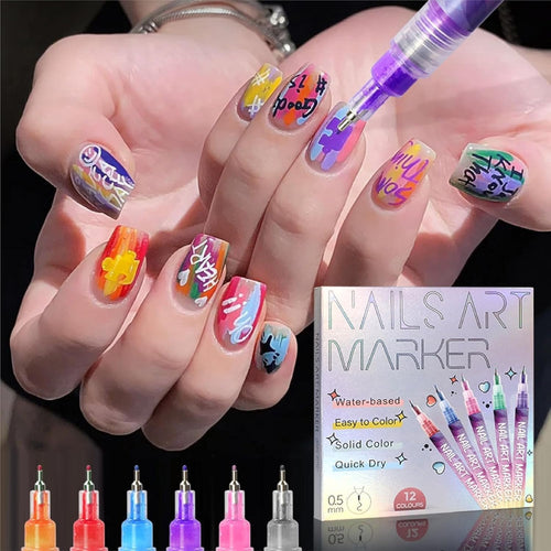 🔥Last Day 49% OFF  🎨12 Colors Nail Art Markers