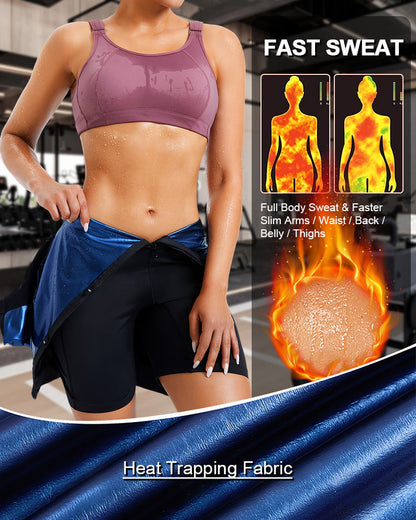 Women's Full Body Sauna Suit for Waist Training and Belly Fat Workouts