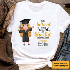 Personalized Graduation Girl 2024 T-Shirt