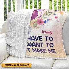 Im Retired I Dont Have To - Personalized Blanket