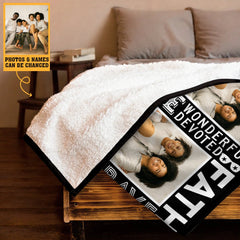 One Of A Kind Father Photo - Personalized Blanket