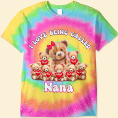 Grandma Bear I Love Being Called Grandma Personalized 3D T-shirt