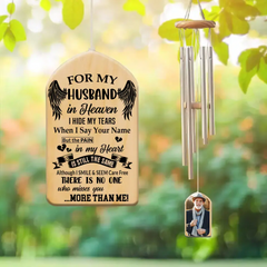 I Hide My Tears When I Say Your Name - Personalized Wind Chime - Best Memorial Gifts For Your Loss Of Your Love