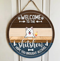 Welcome Hope You Like Dogs, Welcome Door Hanger, Personalized Dog Breeds Door Sign, Housewarming Gift copy