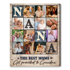 Cadeaux photo Nana, cadeaux pour grand-mère, collage d'images personnalisé Nana Poster