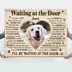 Waiting At The Door Dog Poem Posters, Custom Pet Loss Memorial Gifts, Dog Sympathy Gifts