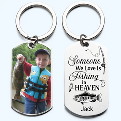 They Fish Beside Us Everyday - Personalized Engraved Stainless Steel Keychain