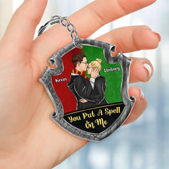 You Put A Spell On Me, Personalized Couple Kissing Keychain