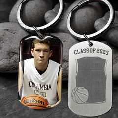 Porte-clés en métal pour l'obtention du diplôme de basket-ball de la promotion 2022, cadeau de basket-ball