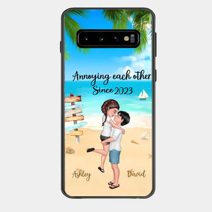 Doll Couple Hugging Kissing On The Beach Personalized Phone Case