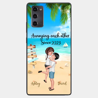 Doll Couple Hugging Kissing On The Beach Personalized Phone Case