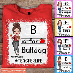 T-shirt personnalisé pour enseignant, mascotte d'école, cadeaux personnalisés pour enseignant