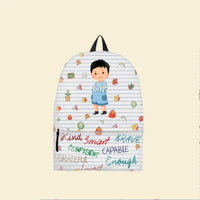 Kind Capable Smart Loved - Personalized Backpack