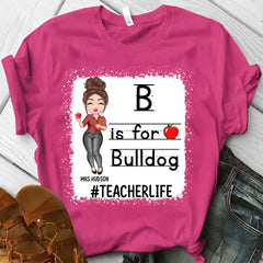 T-shirt personnalisé pour enseignant, mascotte d'école, cadeaux personnalisés pour enseignant