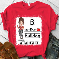 Personalized School Mascot Custom Teacher T-Shirt, Custom Gifts For Teacher