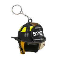 Firefighter's Helmet Personalized Keychain