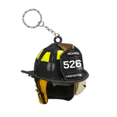Porte-clés personnalisé casque de pompier