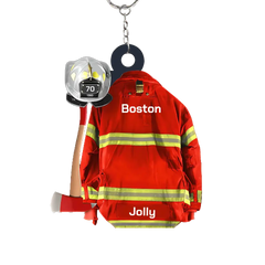 Porte-clés de forme personnalisée d'armure de pompier