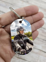 Porte-clés commémoratif de motard, cadeau du souvenir pour le motocycliste, perte d'un être cher, cadeau de sympathie, perte du meilleur ami, rouler avec les anges